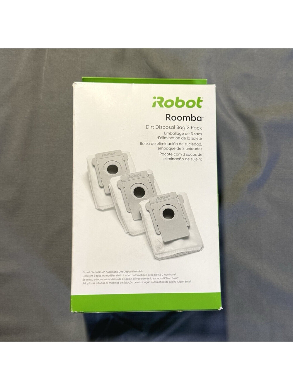 iRobot Roomba Genuine Dirt Disposal Bags 3 Pack Clean Base Replacement Vacuum